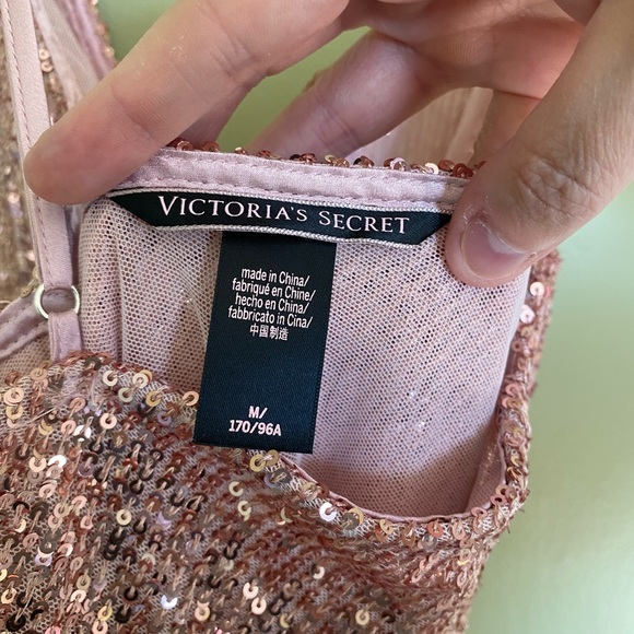 Victoria’s Secret Sequin Rose Gold Mini Dress - Picture 2 of 3